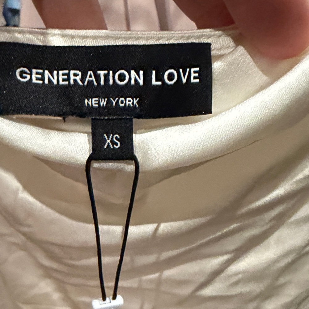Generation Love White Satin Top XS NWT - Picture 2 of 6